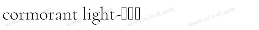 cormorant light字体转换